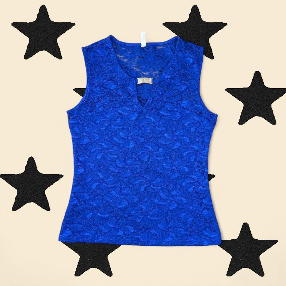 ★ Y2k Royal Blue Lace Blouse ★